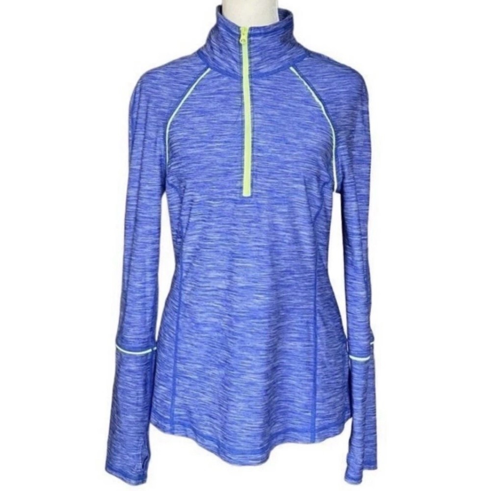 Z by Zella Fast Pace 1/4 Zip Athletic Reflective Pullover w/ Thumbholes Medium
